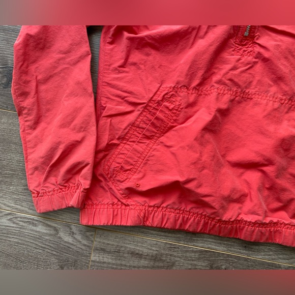 Columbia windbreaker pullover quarter zip hooded high collared red spring coat - Picture 2 of 10